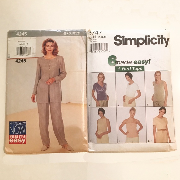 See & Sew Pantsuit & Simplicity Tee Top Sewing Patterns - Picture 1 of 2